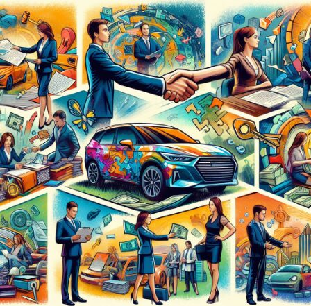 Imagine a vibrant collage showcasing the journey of car loan transfers: from paperwork and negotiations to the exchange of keys, each image portraying the intricate steps involved in transferring ownership and financial responsibility. Let your imagination paint a vivid scene capturing the essence of empowerment and transition as individuals navigate the process of car loan transfers.